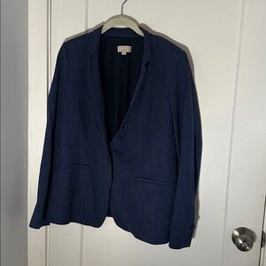 LOFT Textured Blue Blazer